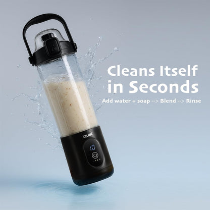 Skiennix Portable Blender - Cordless 24oz Personal Blender for Shakes & Smoothies | BPA-Free, Ice Crush, Waterproof, Black