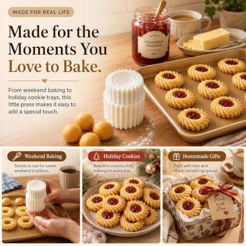 Creative Double-Ended Pastry Mold with Fluted Jam Cookie Cutter 1Pc