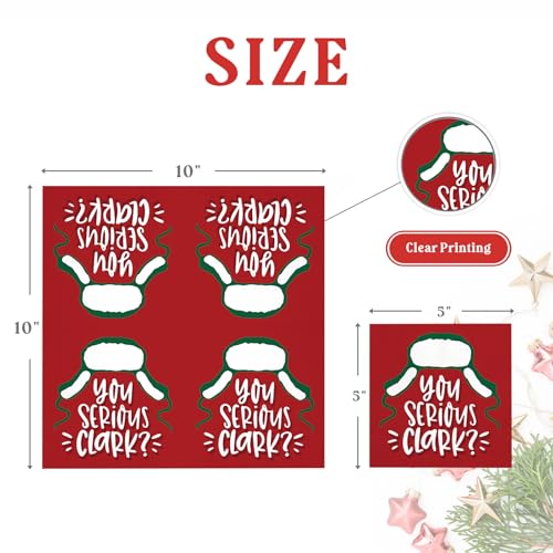 Christmas Vacation You Serious Clark Cocktail Napkins - 50 Pack, 5x5 Inch, Holiday Paper Party Supplies - Serious Variation