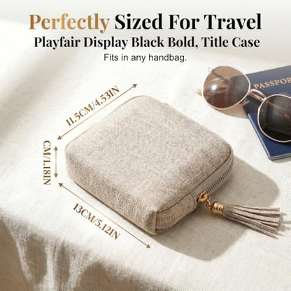 Travel Jewelry Case with 6 Layers & Zipper Closure - Portable Organizer for Rings & Earrings - Blue (G)