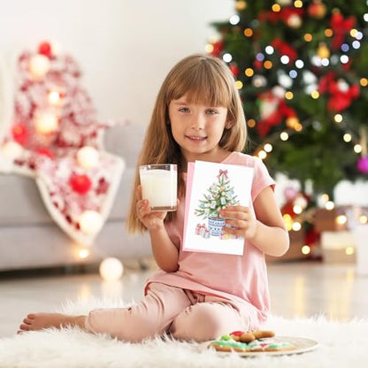 Christmas Greeting Cards with Envelopes and Stickers - 24 Pack 4x6 Inch