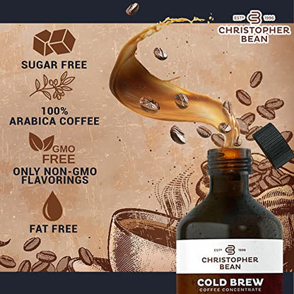 Decaf Colombian Coffee Concentrate, Unsweetened Cold Brew & Iced Coffee Distillate Liquid Java. Hand Crafted Concentrated 100% Arabica, Pure Coffee Bean Extract 8-Ounce Bottle, 40 Servings