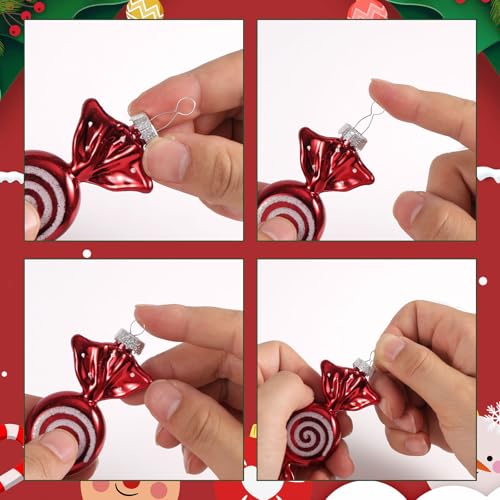 100pcs Silver Christmas Ornament Caps, Round Hanger Supports for Decorations