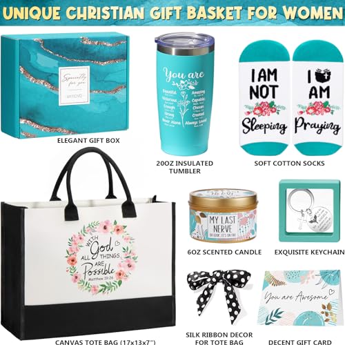 Christian Birthday Gifts for Women - Inspirational Religious Gift Set - Variation of Christian