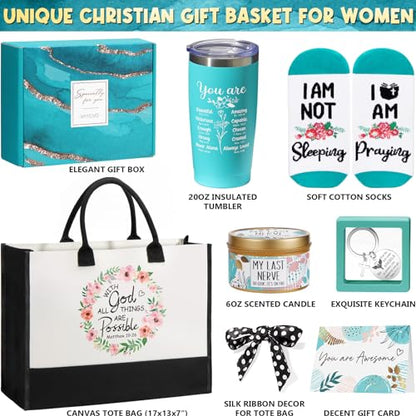 Christian Birthday Gifts for Women - Inspirational Religious Gift Set - Variation of Christian