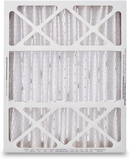Honeywell Home AC Furnace Air Filter - MERV 8, 20x25x4 Size, 3-Pack | Actual Dimensions: 19.94 x 24.87 x 4.38 in.