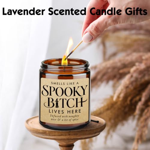 Halloween Scented Candle with Spooky Quote - Gothic Home Decor Gift