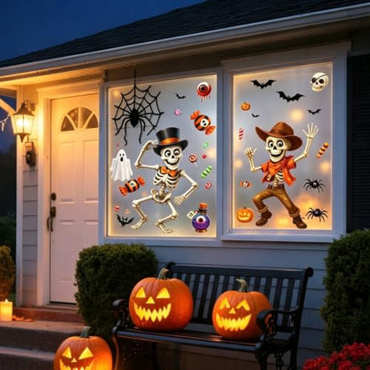 Halloween Window Clings - Removable Decals for Home Party Decor CF-589-590