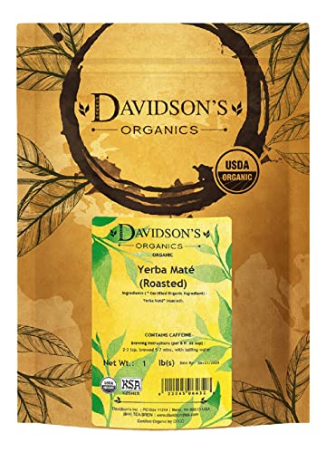 Davidson's Organics, Yerba Mate Roasted, Loose Leaf Tea, 16-Ounce Bag