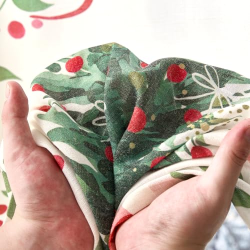 Christmas Tree Pattern Kitchen Curtains - 2 Panels 26x36 Inches, Festive Rod Pocket Window Drapes