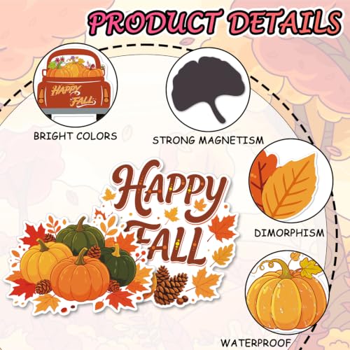 Fall Fridge Magnets Decorations - 27 Autumn Refrigerator Car Decor - Fall Style