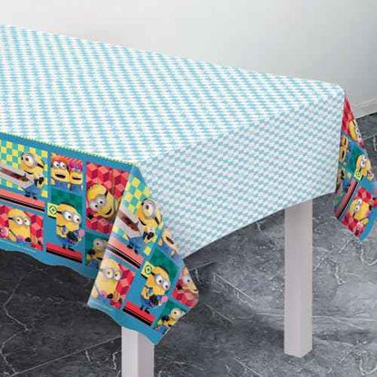 Amscan Multicolor Despicable Me Plastic Table Cover (54" x 96") Pack of 1 - Perfect for Birthdays & Kids' Parties