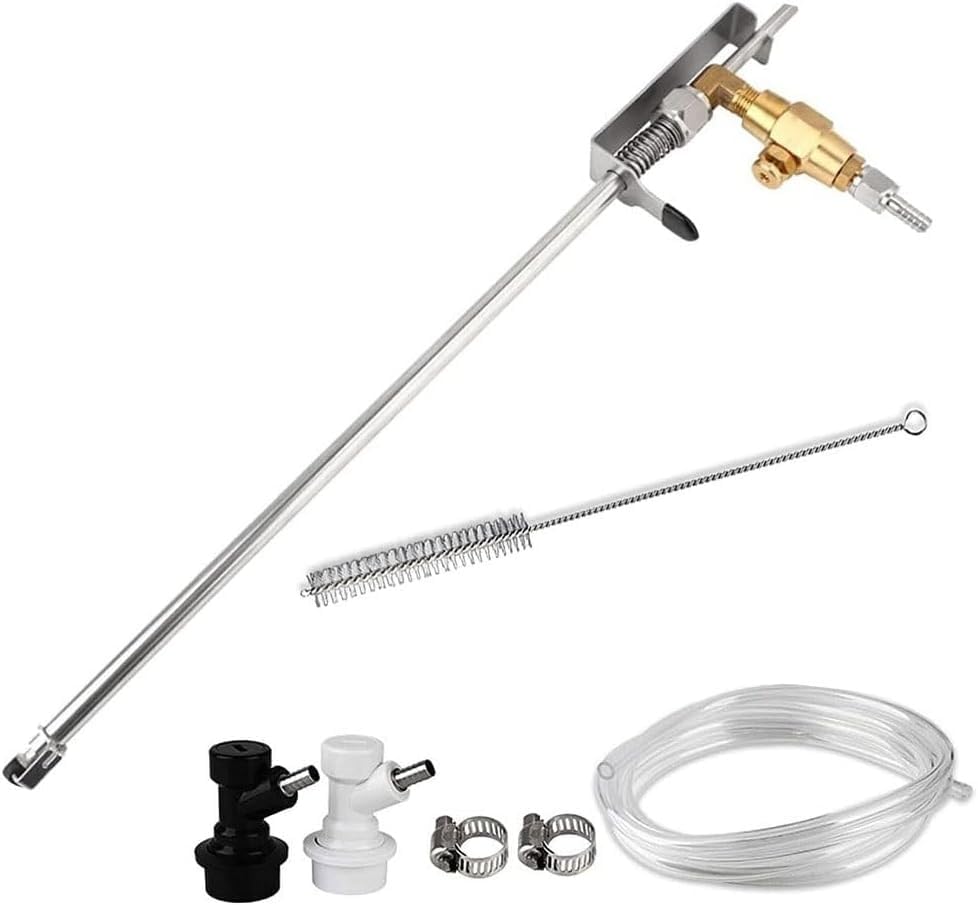 Tapcraft - Hand Held Beer Bottle Filler Kit - 1pcs Stainless Beer Gun Bottle Filler, 1pcs Pair of ball lock, 1pcs Nylon Cleaning Brush, 1pcs 2m Beer Tube, 2Pcs Hose Clamp