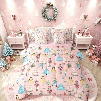 Christmas Nutcracker Bed in a Bag Queen Size Cartoon Mouse Soldier Princess Bedding Set with Sheets 7 Pieces - Variation of THIS listing