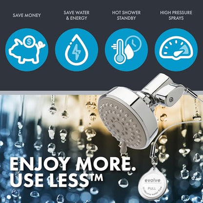 Multifunction Shower Head with Water & Energy Saving Technology - 3 Spray Modes