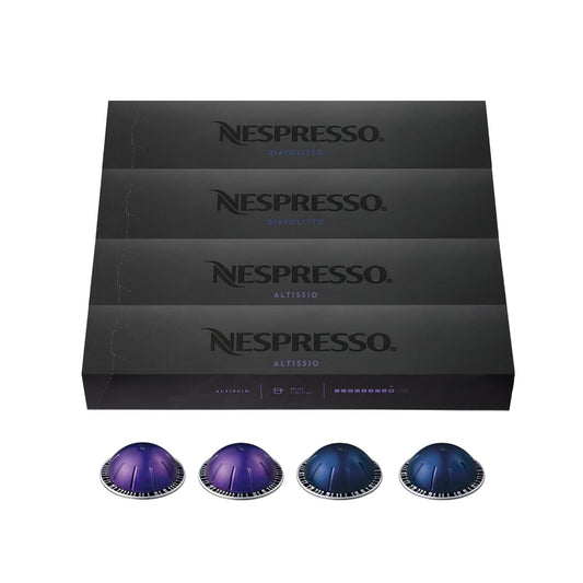 Nespresso Capsules Vertuo - Bold Espresso Variety Pack | Medium & Dark Roast, 40-Count Pods