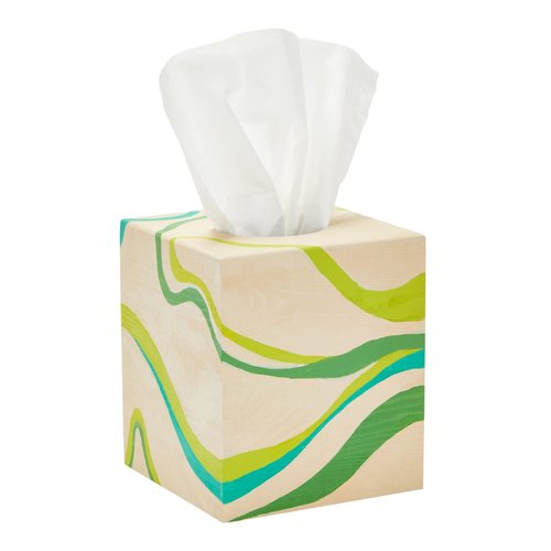 Juvale Unfinished Wood Tissue Box Cover - Square Wooden Tissue Holder with Slide Out Bottom for DIY Projects, Home Decor, Art Craft, and Bathroom Decor (5x5.8 in)