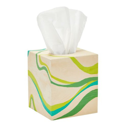 Juvale Unfinished Wood Tissue Box Cover - Square Wooden Tissue Holder with Slide Out Bottom for DIY Projects, Home Decor, Art Craft, and Bathroom Decor (5x5.8 in)