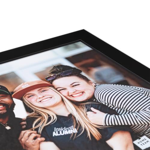 16x20 Inch Black Picture Frame - Custom Poster Frame with Acrylic & Mounting Hardware - Low Black Variation