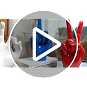 Funny Blue Middle Finger Hand Sculpture - Modern Decor, 11 Inch