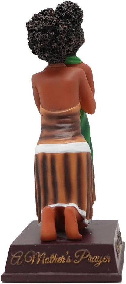 African American Expressions Mother’s Prayer Figurine - Inspirational Resin Statue of Praying Black Mother & Daughter | Faith-Based Home Décor Gift