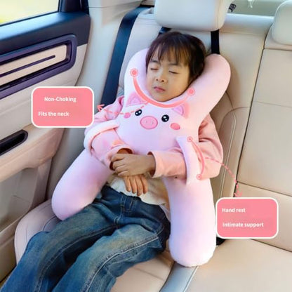 Car Seat Travel Pillow - Adjustable Neck Support for Road Trips - Variation E