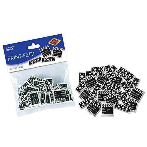 Clapboard & Filmstrip Print-Fetti Party Accessory (1 count)