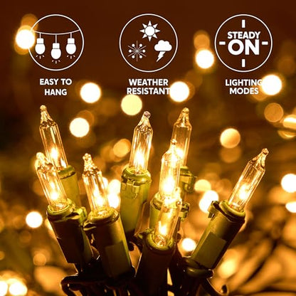 Joiedomi Christmas Net Lights 150 Warm White 4x6 Feet Indoor Outdoor Decor
