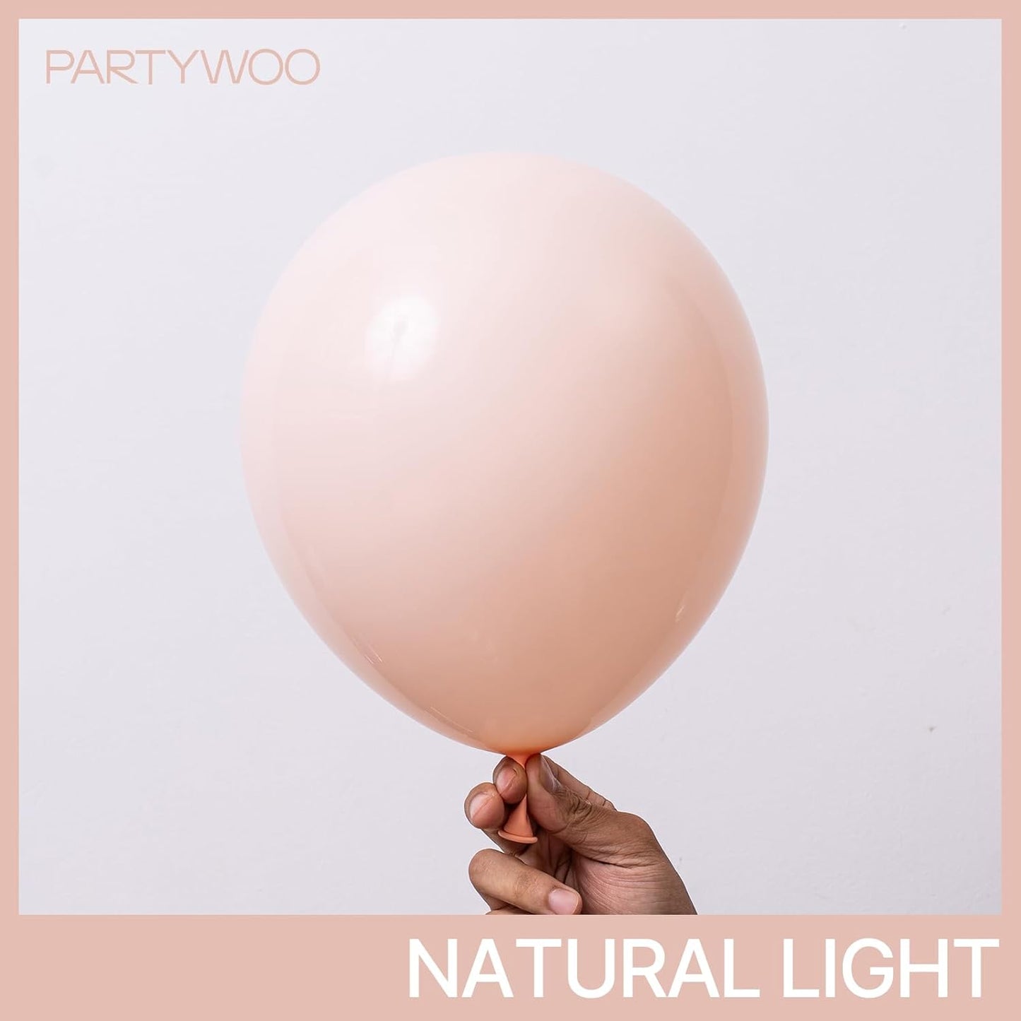 PartyWoo Pastel Orange Balloons - 100 Pcs in Various Sizes for Wedding & Baby Shower Decor | Latex Arch Kit