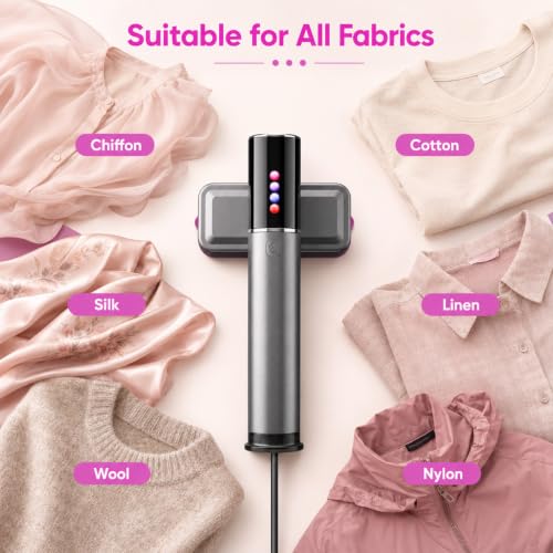 Travel Steamer for Clothes 2-in-1 Portable Steam Iron Gray 1200W