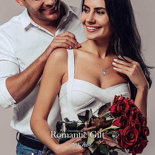 Eternal Rose Gift Box with Necklace - Red Preserved Rose & Silver Heart Pendant