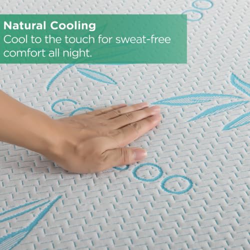 SHOUREN Full-Size Mattress Topper Cover Blue 8-18 Inch Viscose Bamboo Protector