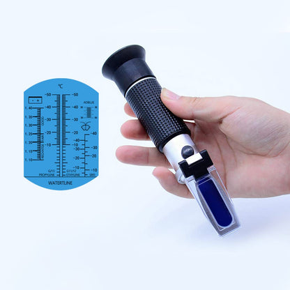 Refractometer Antifreeze Coolant Tester Detector for Automobile Battery Acid Glycol Diesel Exhaust Fluid