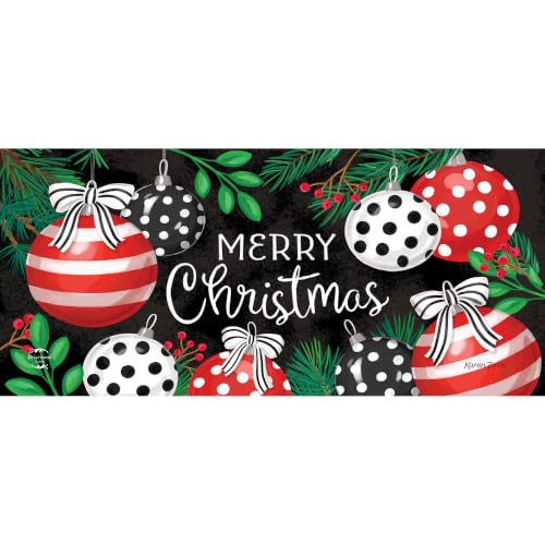 Indoor Outdoor Christmas Mini Mat - Festive 22x10 Holiday Decor