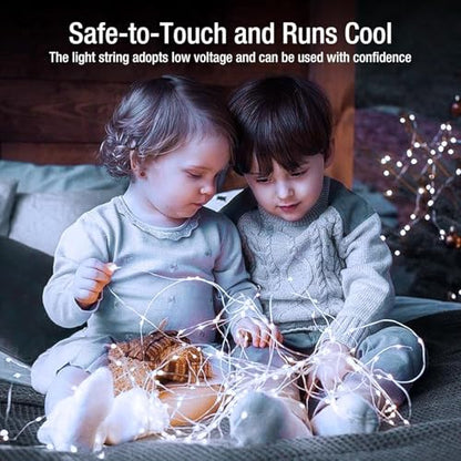 24 Pack Battery Operated Fairy Lights 3 Modes 7ft Warm White & Cool White
