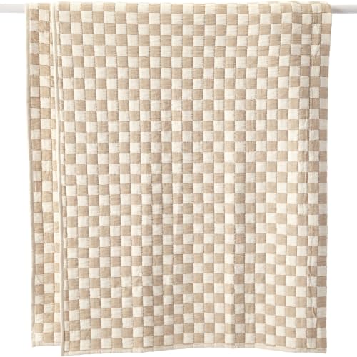 Lands' End Jacquard Quilted Cotton-Blend Coverlet King Camel Check - Layered Bedding