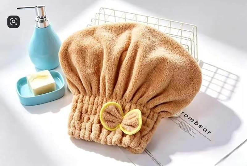 Microfiber Hair Drying Towels Set - Quick-Absorb Turban Caps for Women & Girls