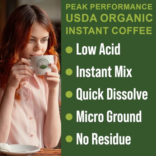 Organic Instant Coffee Low Acid Smooth Taste - USDA Certified