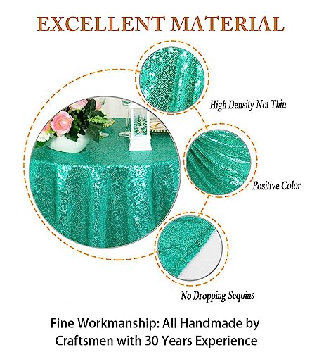 Green Sequin Tablecloth 36x36 Inch Square - Elegant Wedding & Party Decor