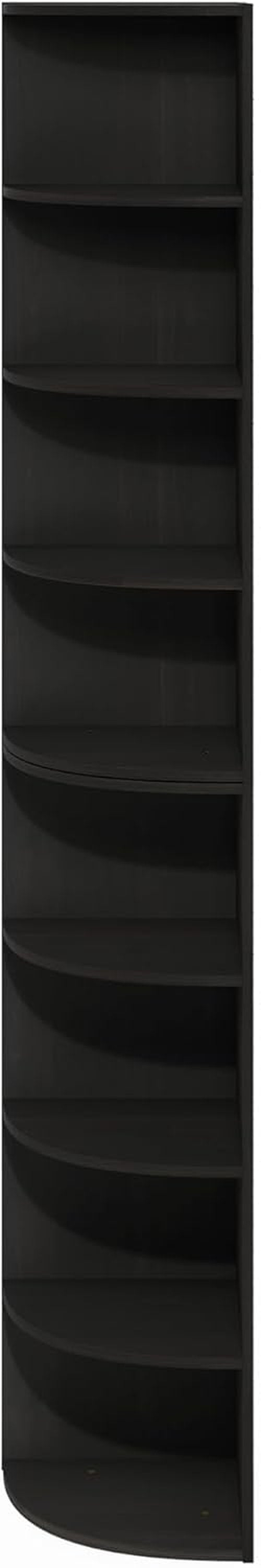 Furinno ECON Corner Shelf - 8-Tier Bookshelf for Stylish Organization | Espresso Finish