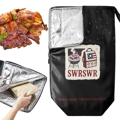 Leather BBQ Blanket for Resting Meat - Large Juicy Briskets & Turkey, Reusable Gift for Men & Dad