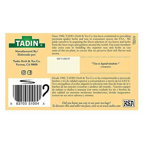 Tadin Canelita Cinnamon Tea Blend. Contains Caffeine. 24 Tea Bags. 1.52 oz. Pack of 3