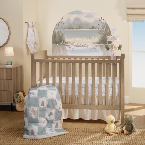 Froggy & Friends Baby Fitted Crib Sheet - 100% Cotton, Gender Neutral