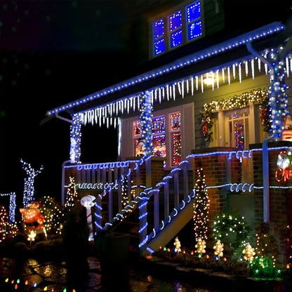 Outdoor 150ft LED Rope Lights with 8 Modes Waterproof Connectable String Lights - White & Blue