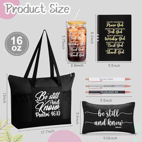 Shinylin 7-Piece Christian Gift Set for Women - Biblical Inspirational Presents - Black Variation