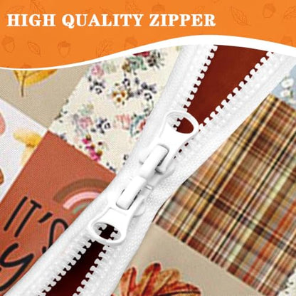 Fall Leaves Farmhouse Zipper Bedding Set for Kids - Twin, 3-Piece
