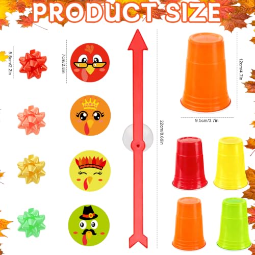 Fall Thanksgiving Game Cup Spinning Roulette Set - Fall Color