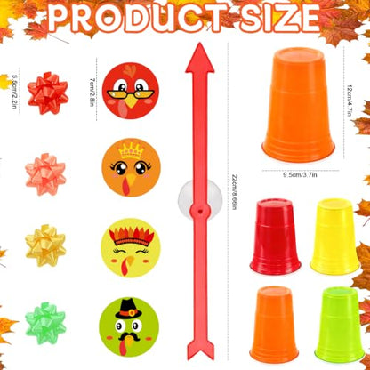 Fall Thanksgiving Game Cup Spinning Roulette Set - Fall Color