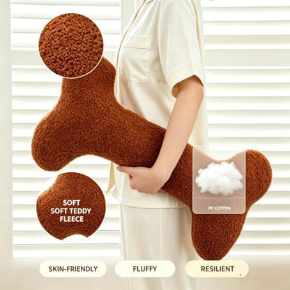 Bone Shaped Long Body Pillow Decorative Cushion Plush Pillow Cream - WLAMOZ