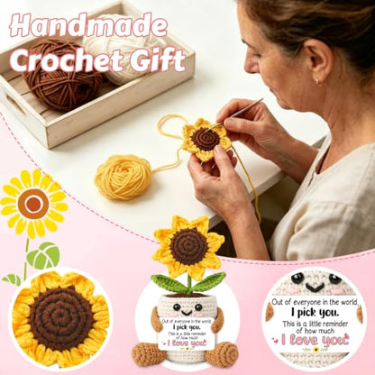 Sunflower Crochet Gift for Wife - To My Love Anniversary Couple Gift
